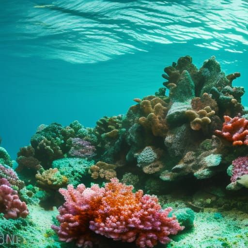 Lush Coral Reef in Natural Light
