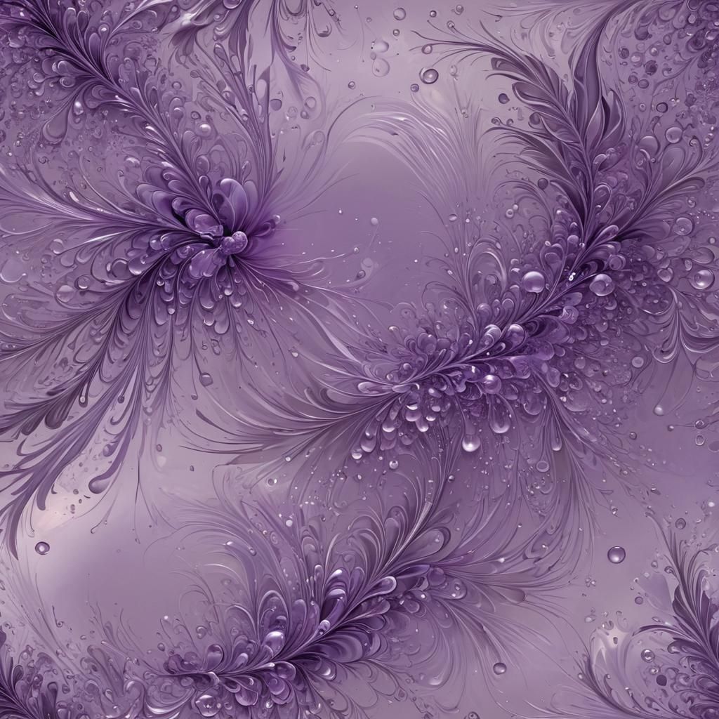 Glass and Water Birds in Abstract Fractal Design