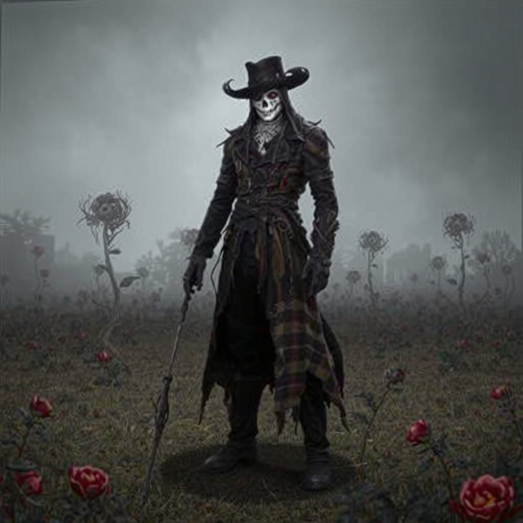 Sinister Scarecrow Guards Twisted Rose Garden