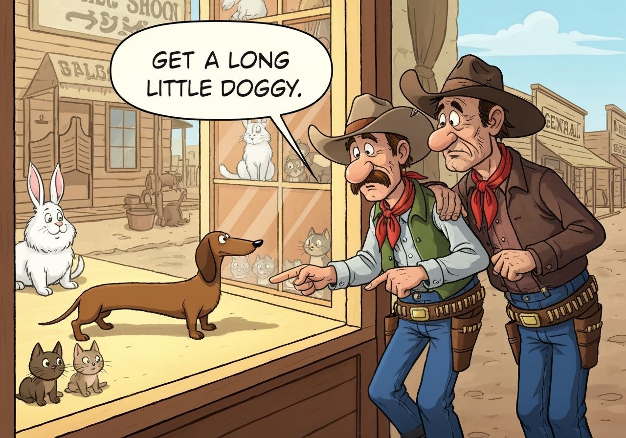 Cowboys Find a Long Doggy in Tex Avery Style