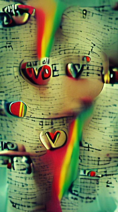 Repetitive Love Message in Simple Design