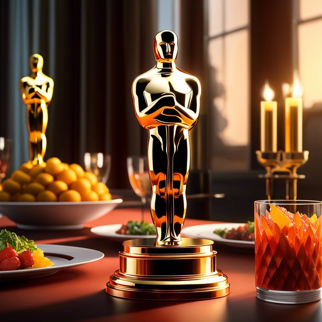 Academy Award Trophy: Detailed Pencil Sketch