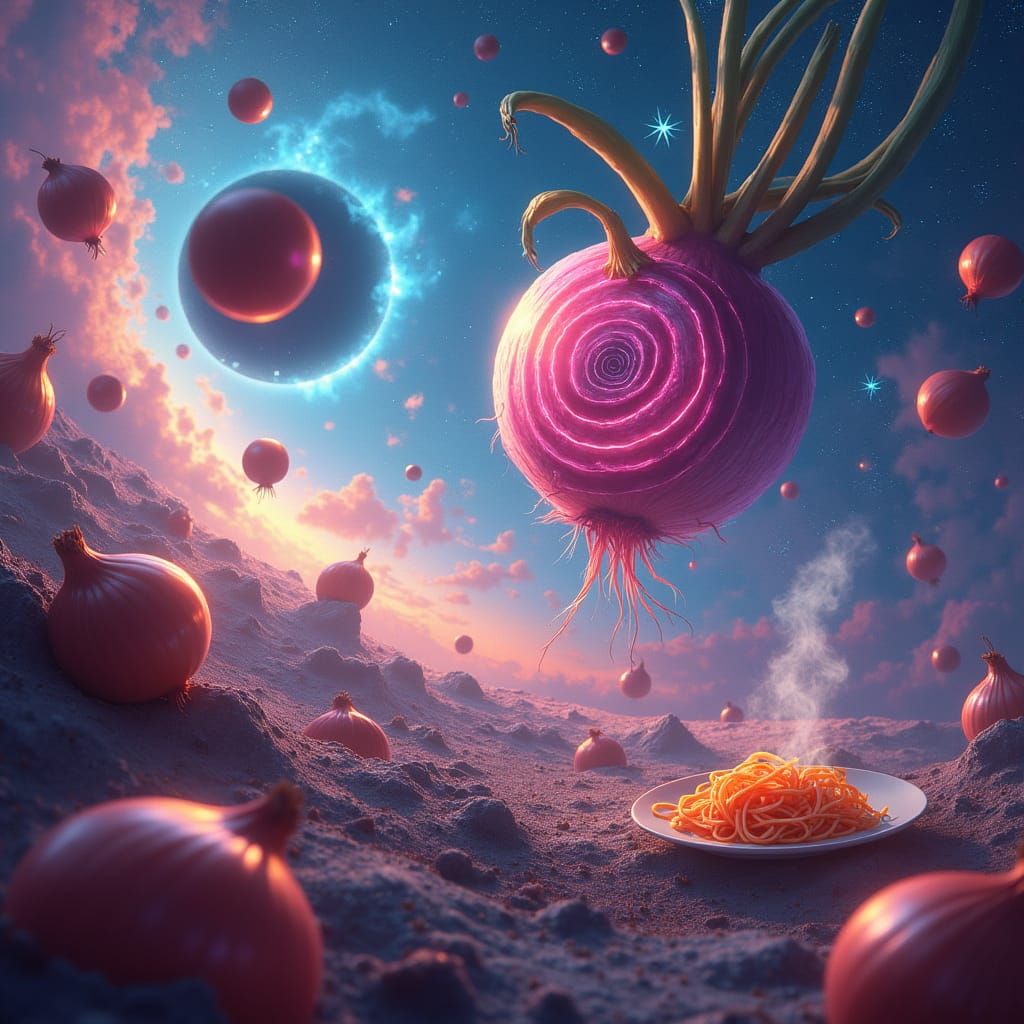 Cosmic Onions in a Swirling Galaxy