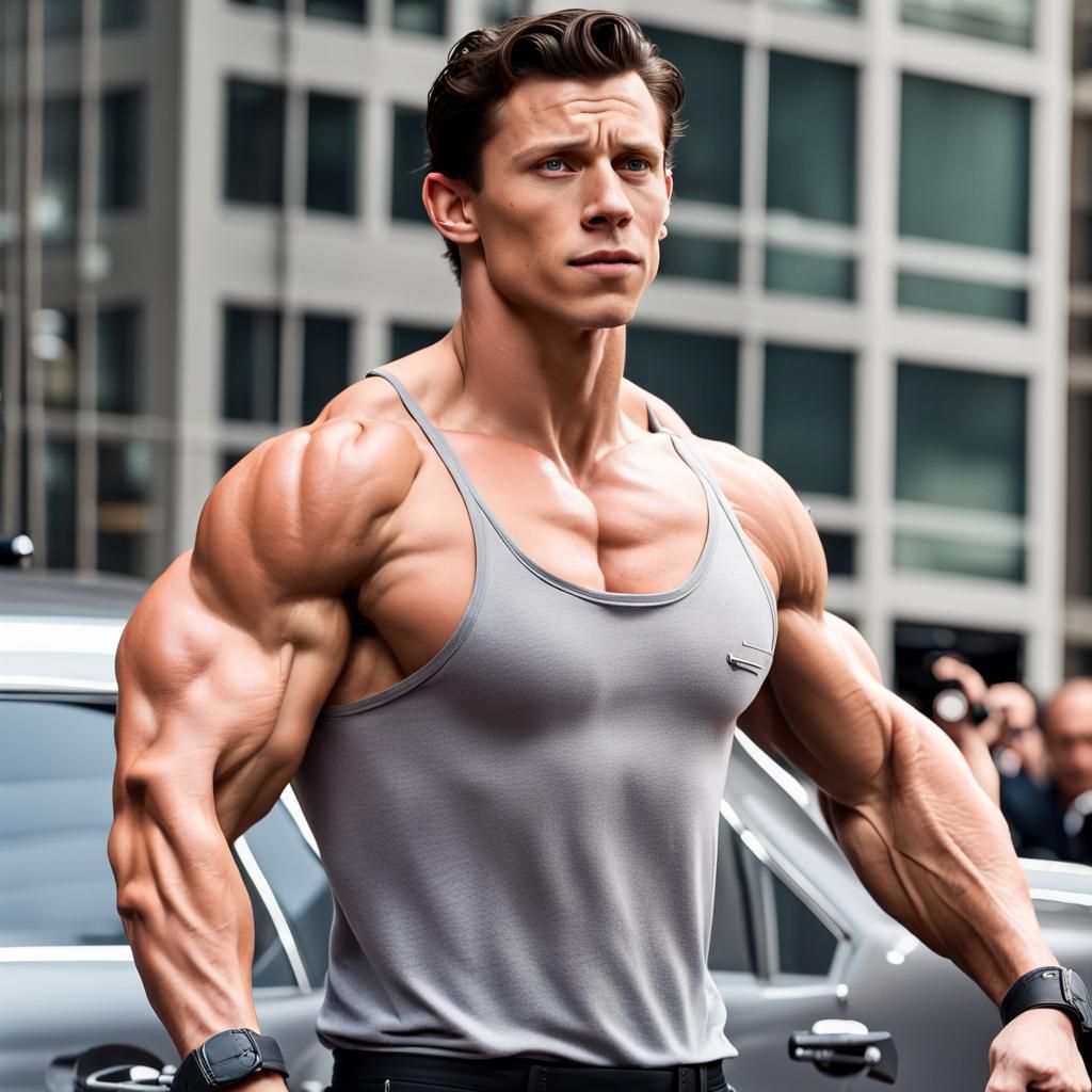 Hyperrealistic Image of an Extremely Muscular Man