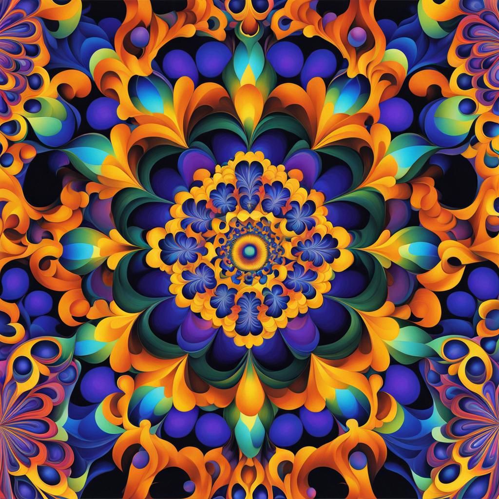 Colorful Intricate Fractals in 3D Shading