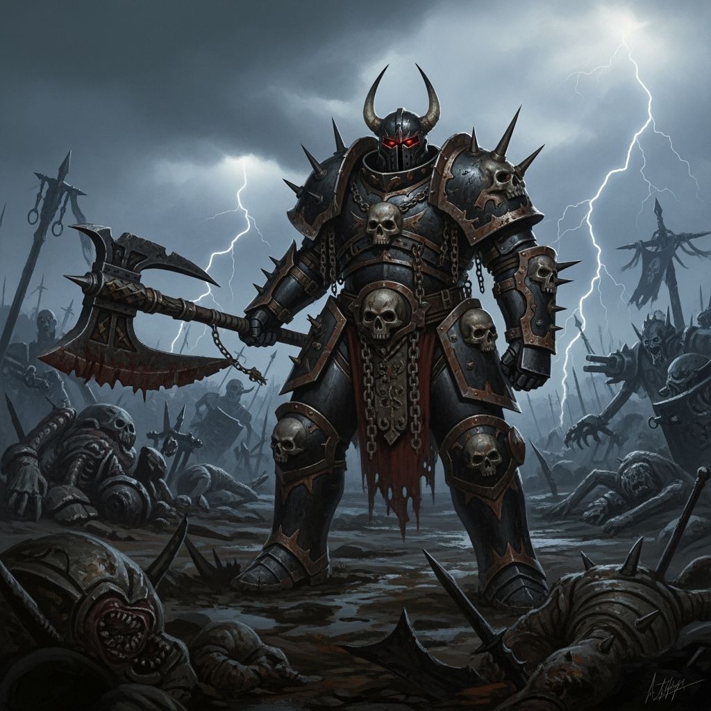 Grimdark Fantasy Illustration in Dark Style