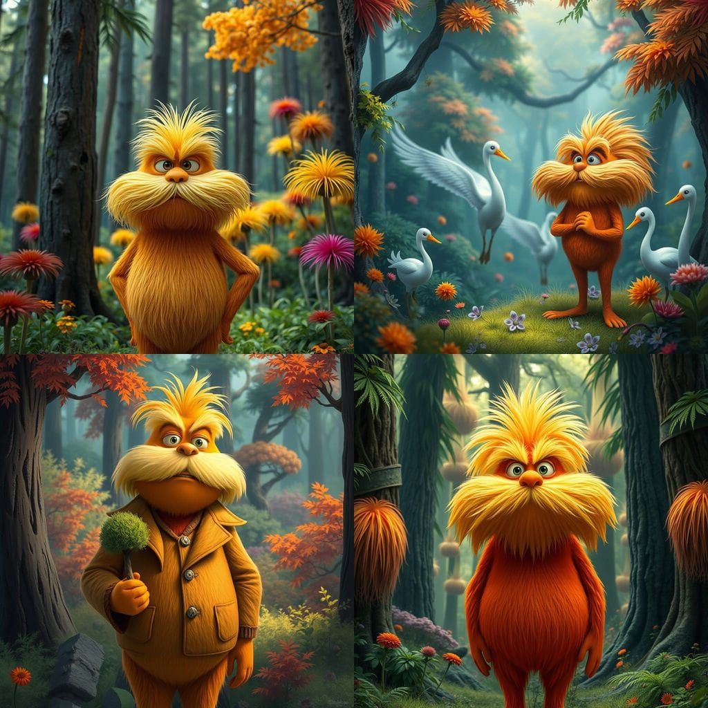 Realistic Lorax Illustration