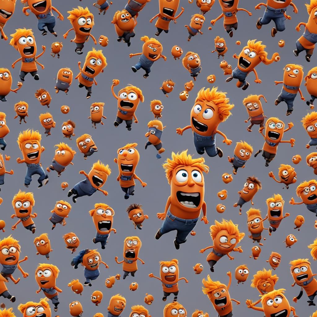 Inside Out 2 Anxiety Character in 3D Style