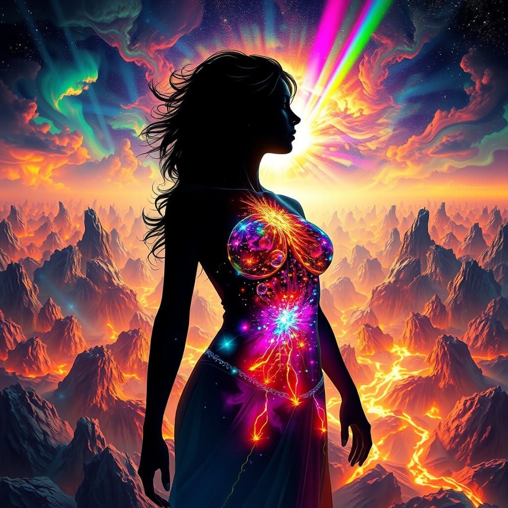 Ethereal Goddess of Luminous Skies