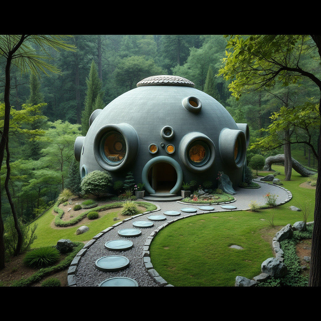 Whimsical Forest House in Fantasy Concept Art Style