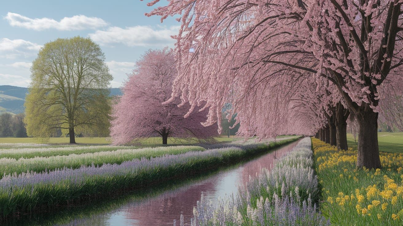 Spring in Vibrant Oil Painting