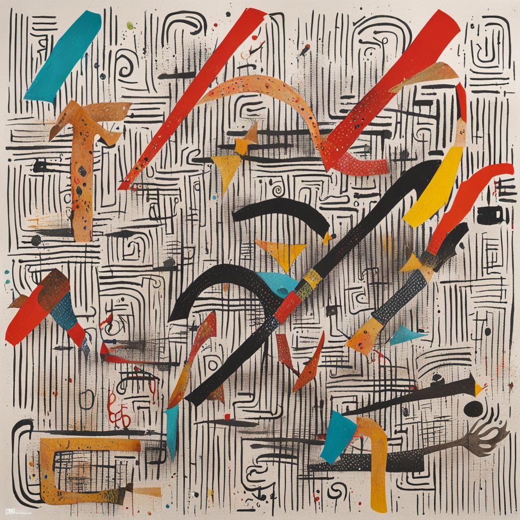 Symbolic US Image in Whimsical Typographic Style