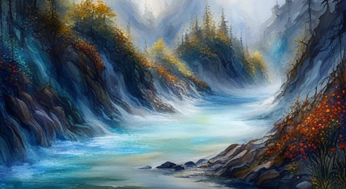 Underwater Fantasy: A Minimalist Watercolor Seascape