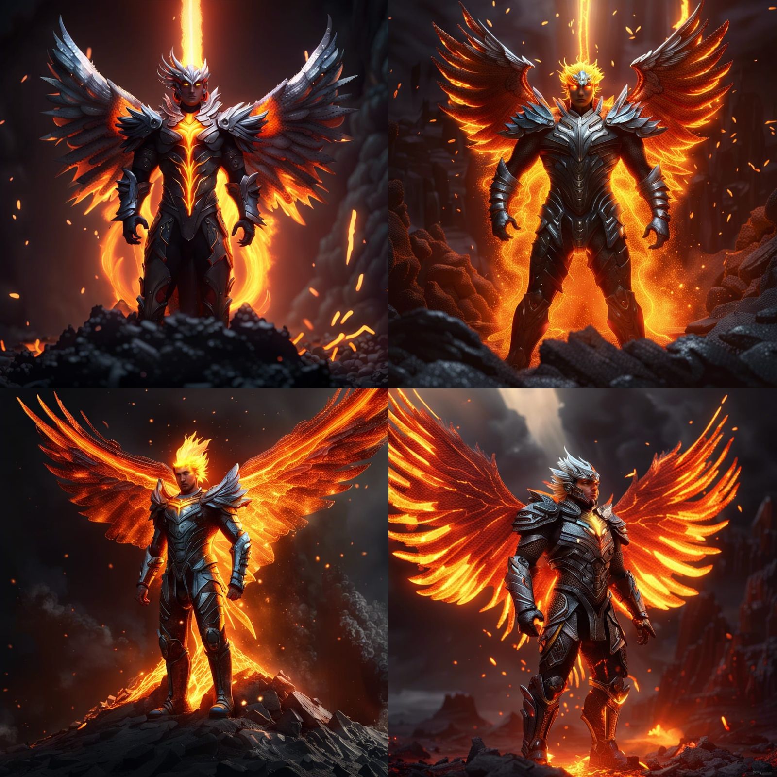 Hawkman possesed by the Phoenix Force