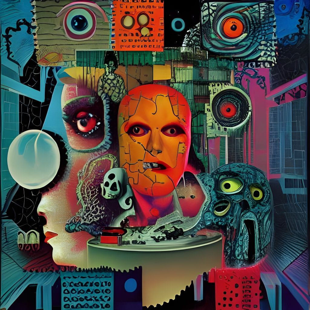 Quantum Horror Puzzle Art by Otto Schneider