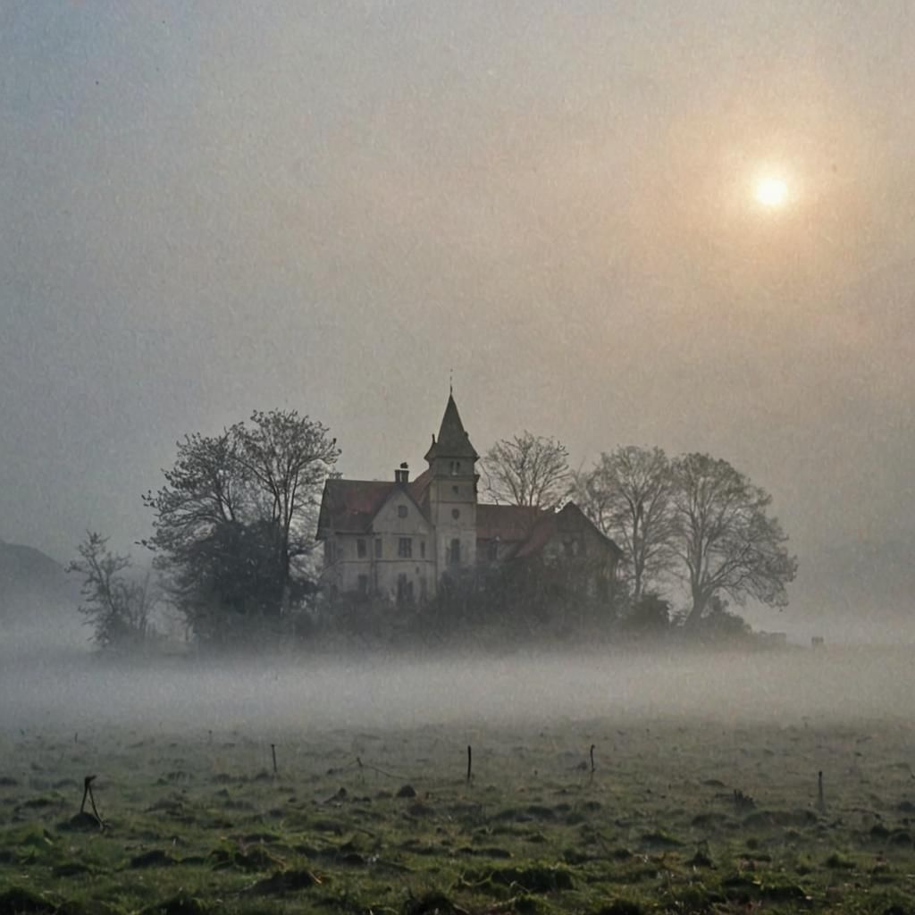 Mysterious Scene Shrouded in Mist