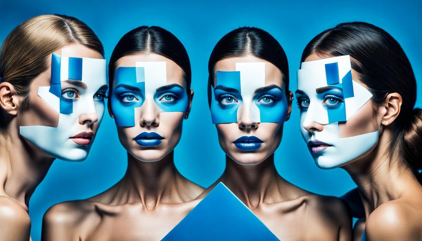 Playful Trio: Women in Mirrored Reflection