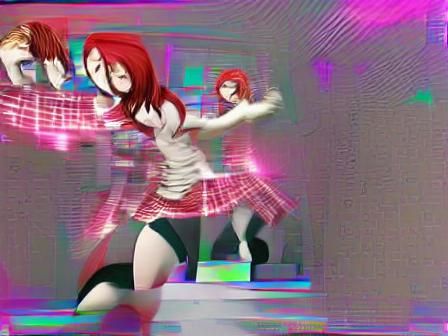 Maki Nishikino Dances to Techno: 90s Anime Style