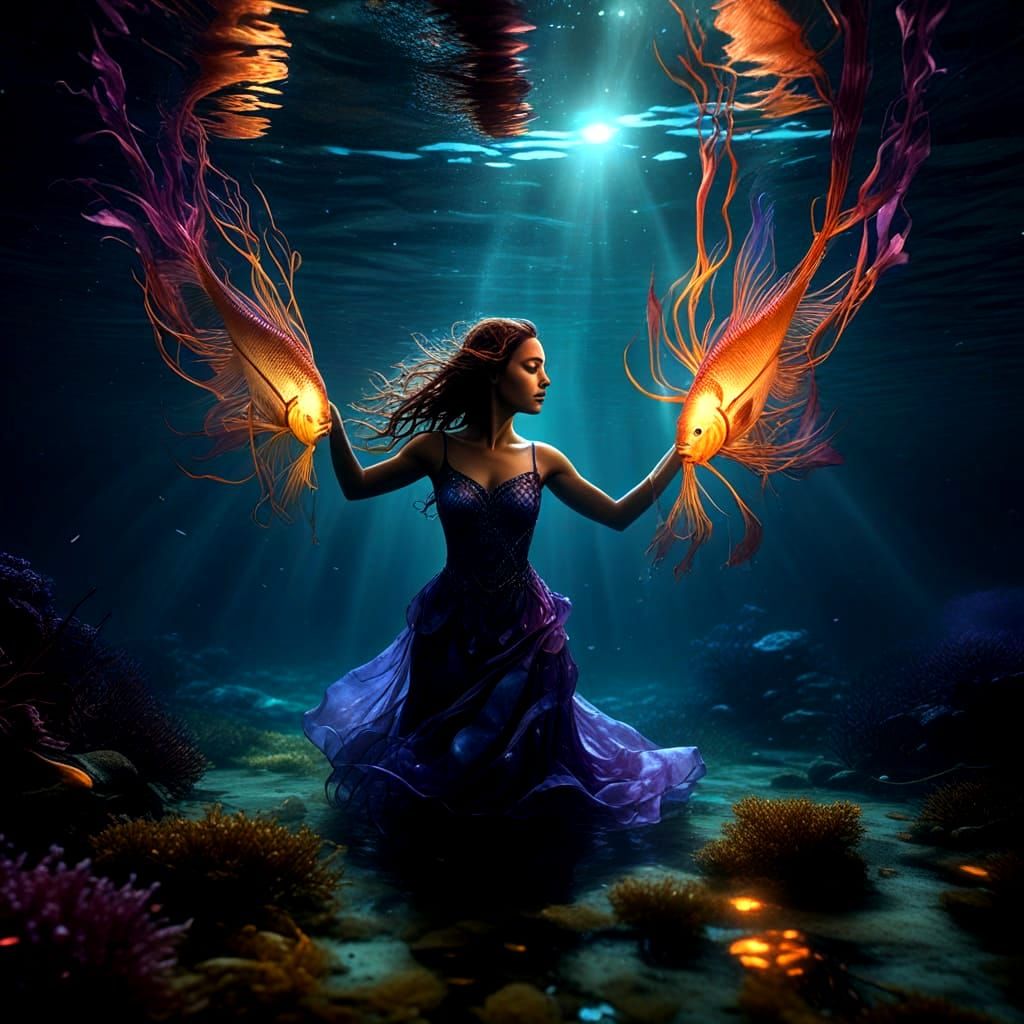 Mystical Mermaid Goddess of Pisces