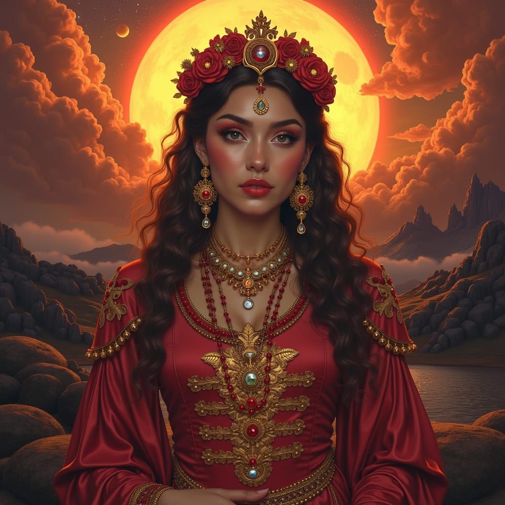 Cosmic Sunset in Vibrant Colors