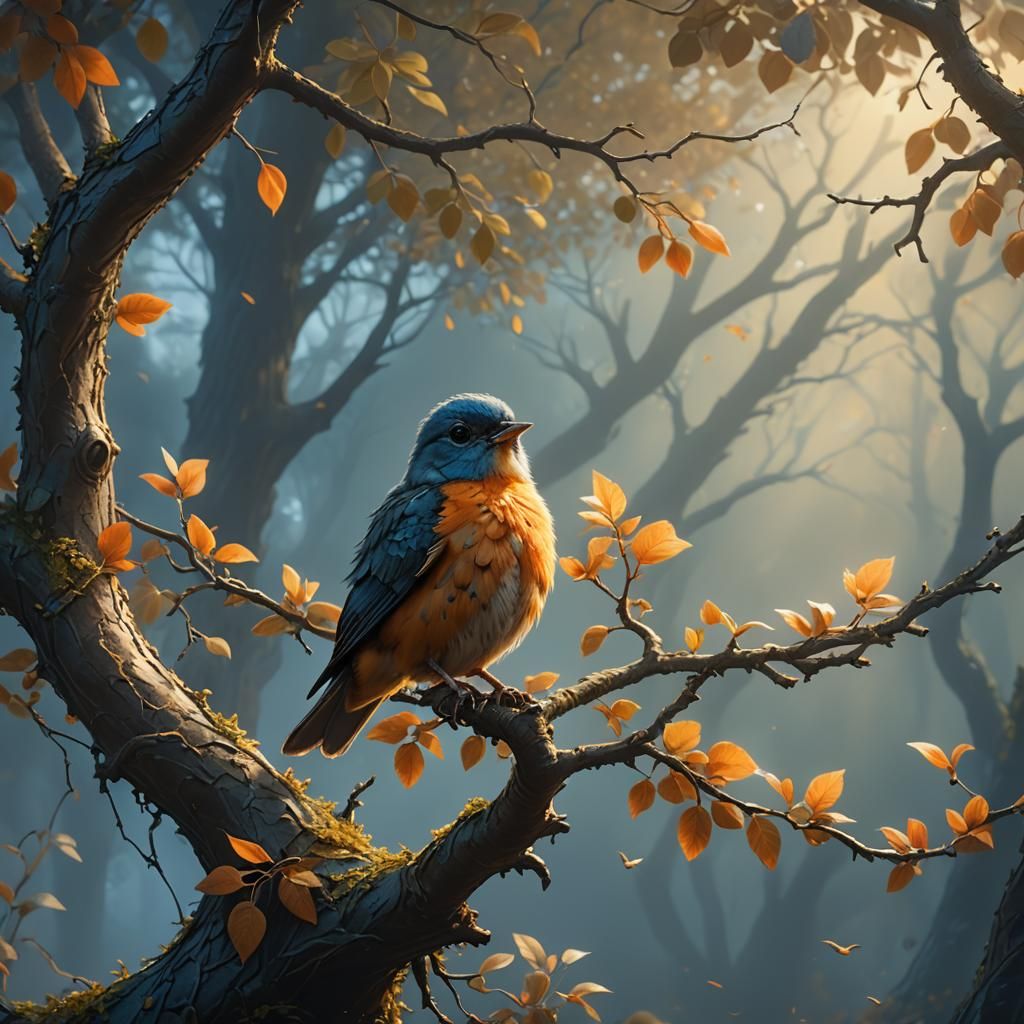 Baby Bird's First Flight: Fantasy Concept Art