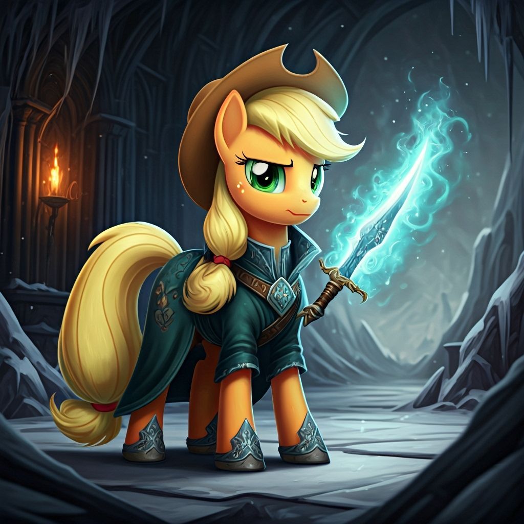 Applejack as Ice Mage Desperado with Dagger