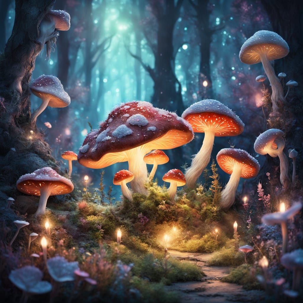 Fantasy Troll in Mystical Fairycore Cave