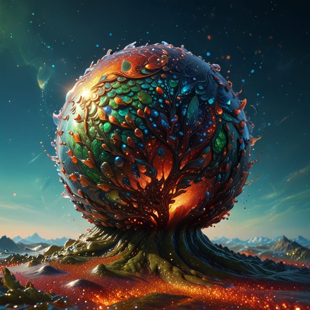 Breathtaking Celestial Portrait in Hyper-Realistic Digital A...