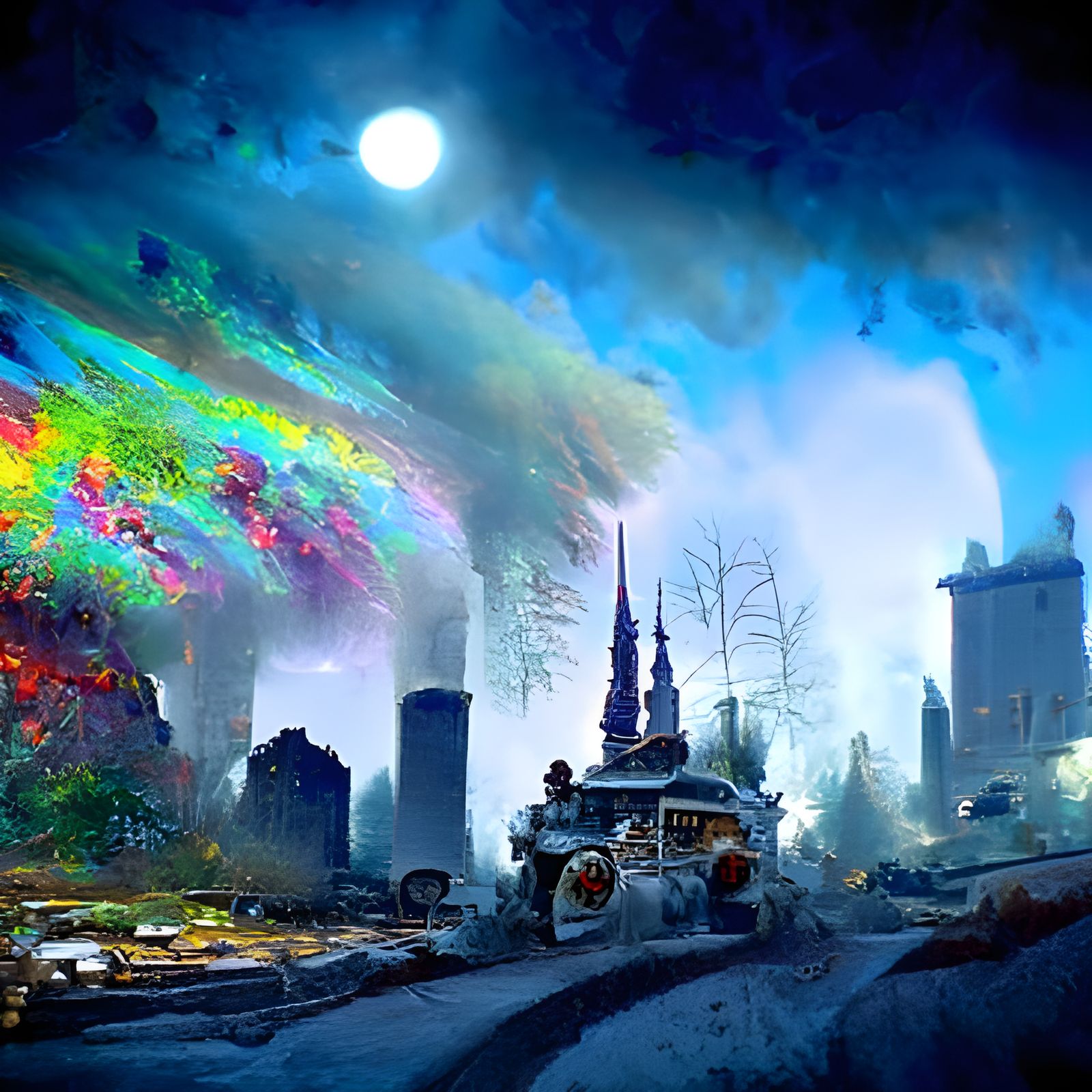 1960s Apocalypse in Ethereal Fantasy Style