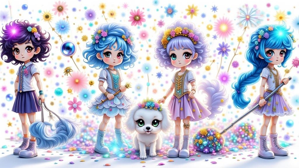 Magical Chores: Sweeping and Mopping with Sparklers