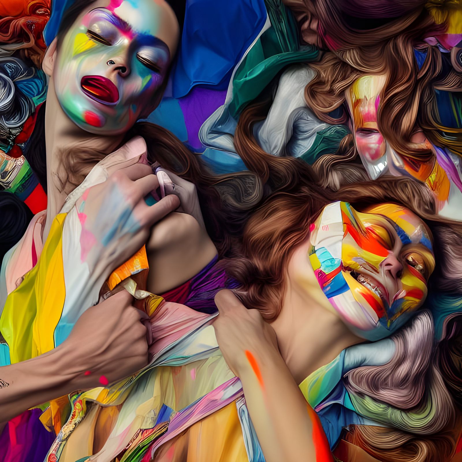 Technicolor Joy: A Hyperrealistic Clothing Portrait