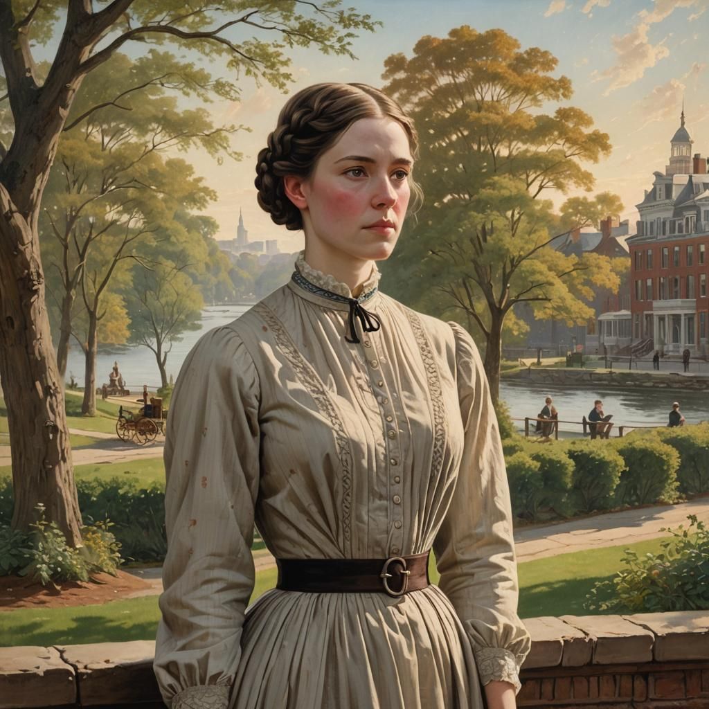 American Realism Portrait of Woman in 1830s New York