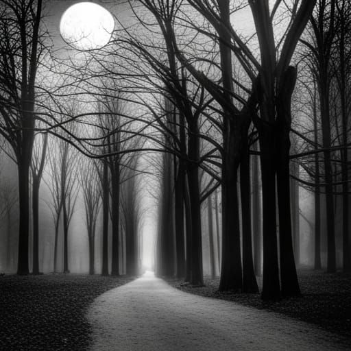 Translucent Ghosts in Central Park: Vintage Photograph