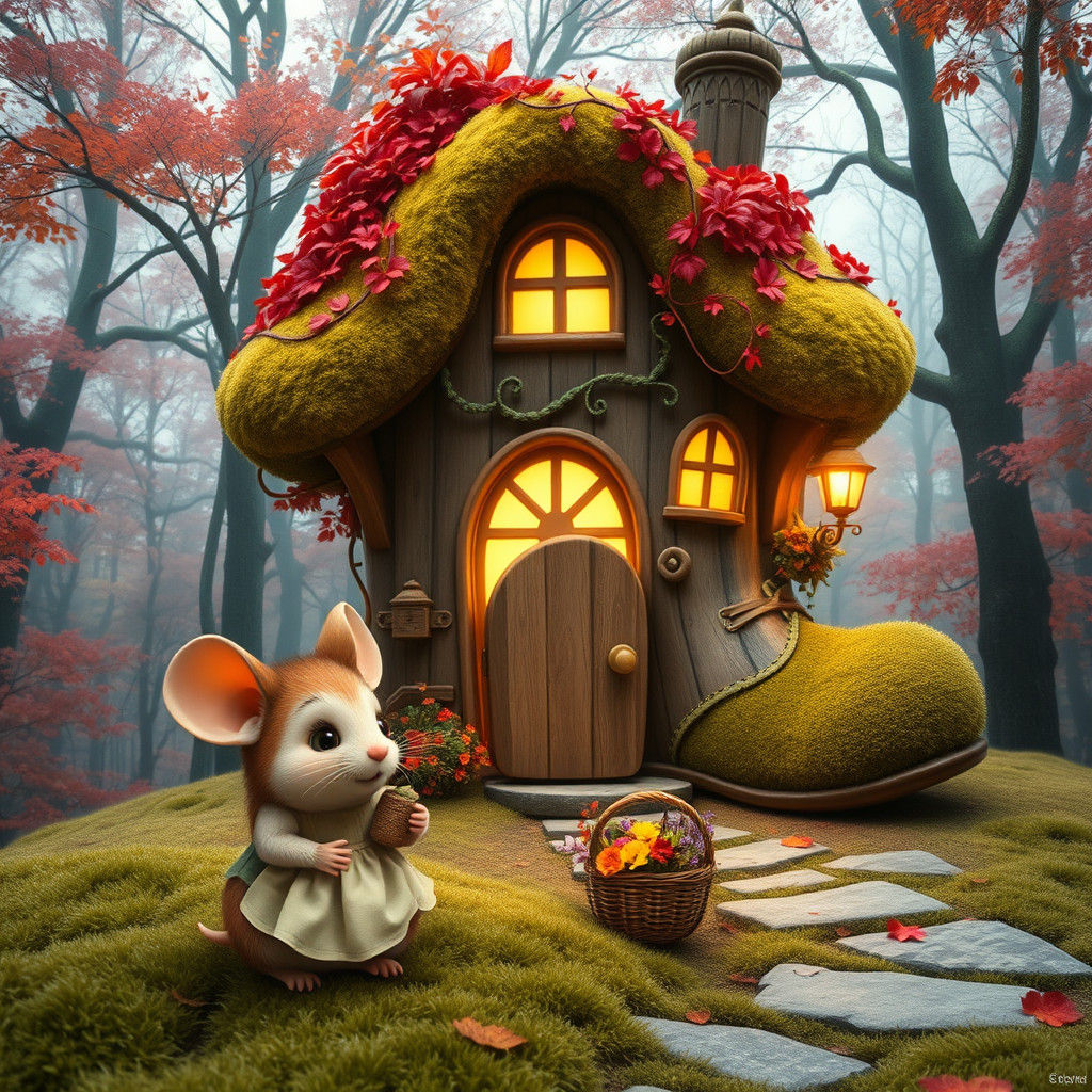 A whimsical house shaped like a large shoe.