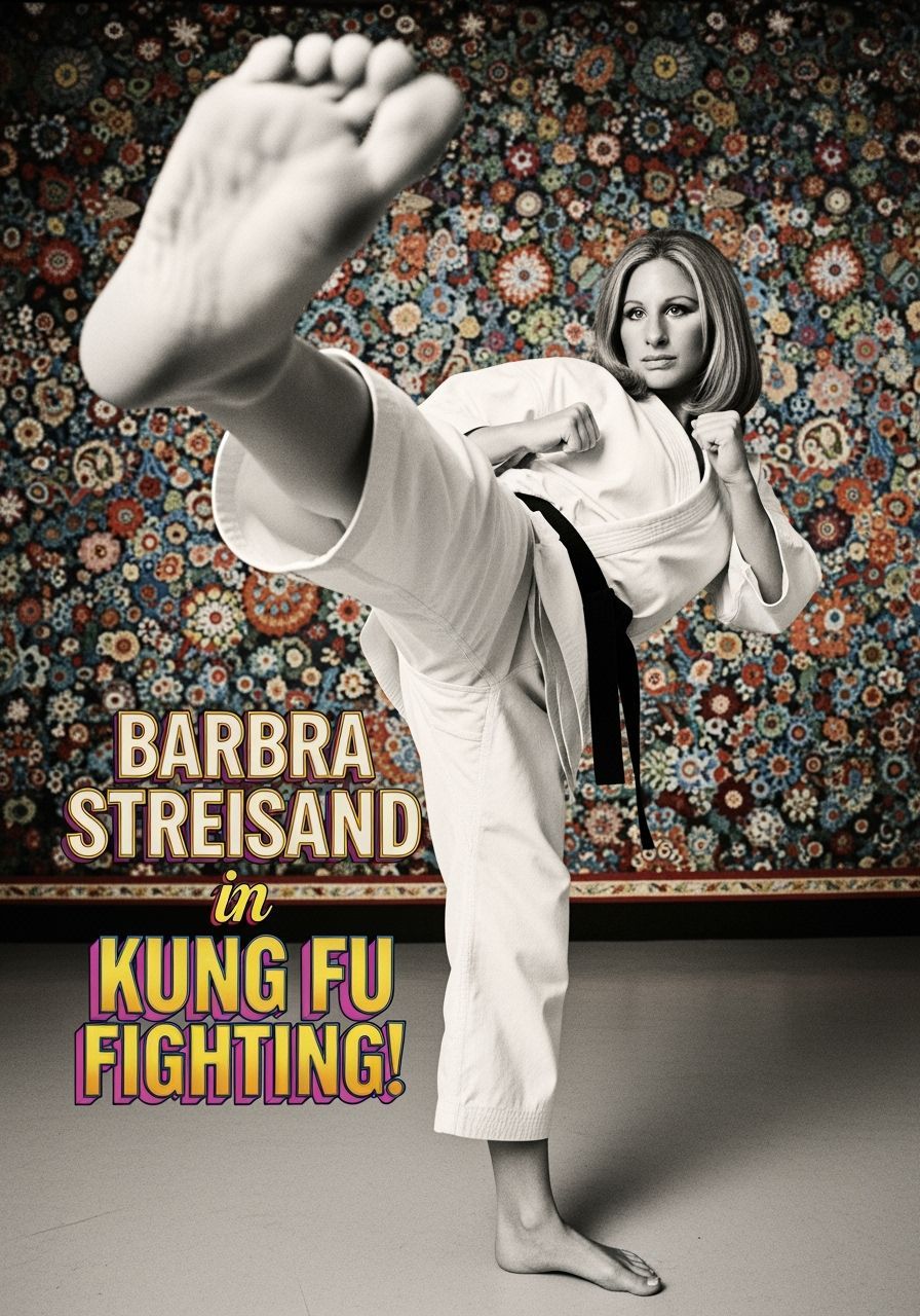 Barbra Streisand in Kung Fu Fighting Movie Poster