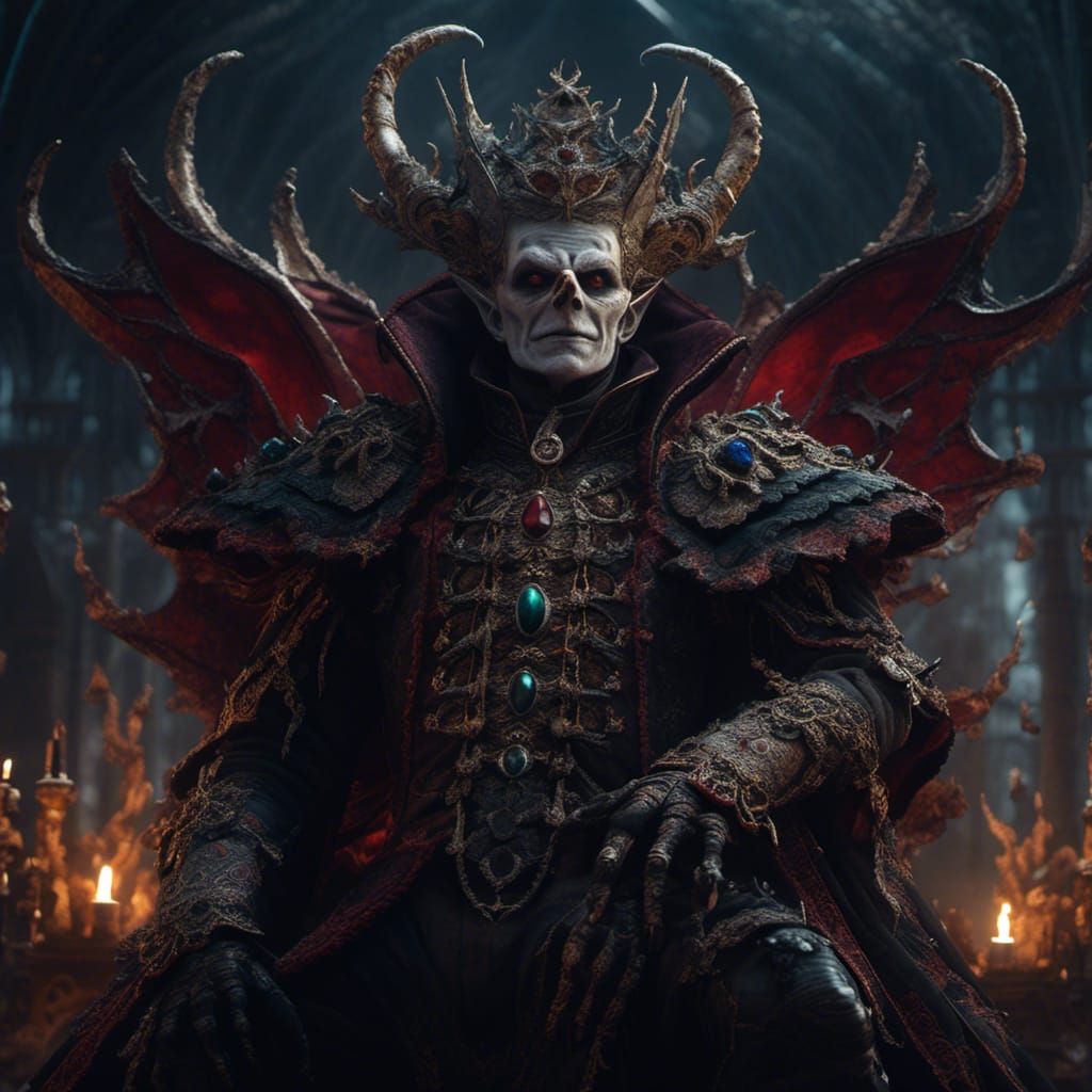 Hyperrealistic Portrait of a Vampire Lord