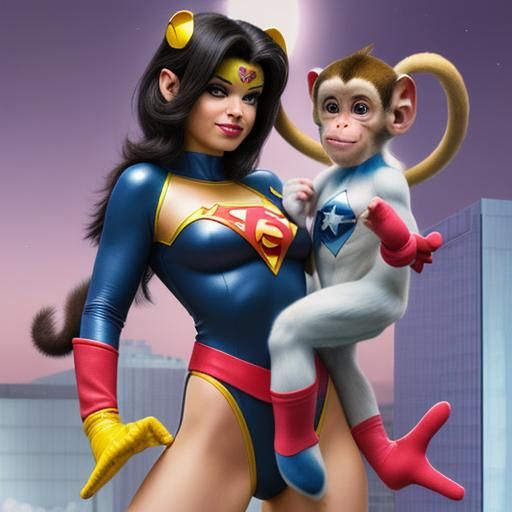 wondertwinpower gleak  the sodechick monkey DC comics