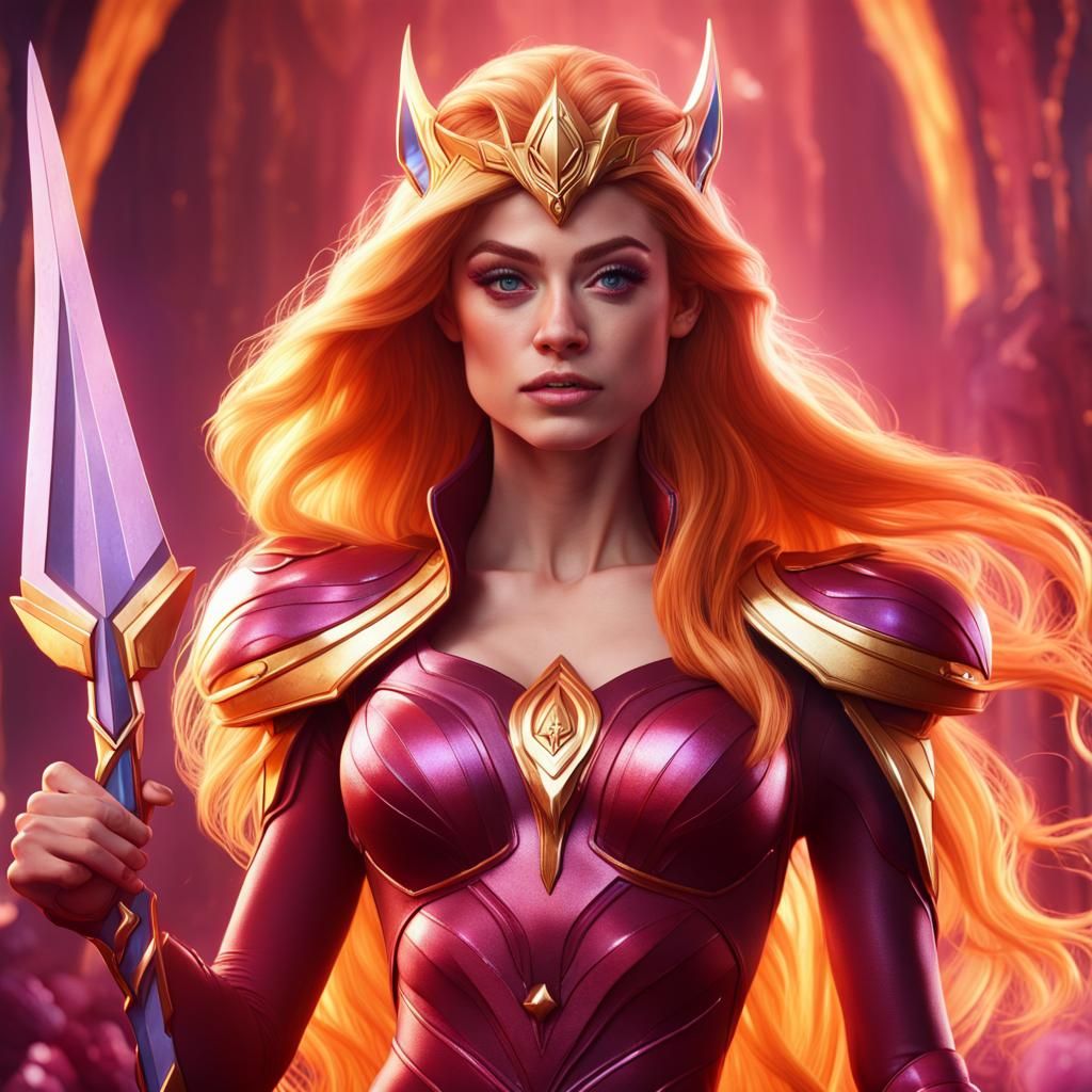 Katherine McNamara as She-Ra: Detailed Matte Painting