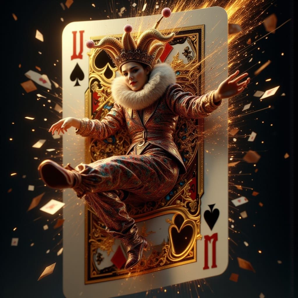 The Fool Tarot Card Breaks Free with Enchanted Jester Energy