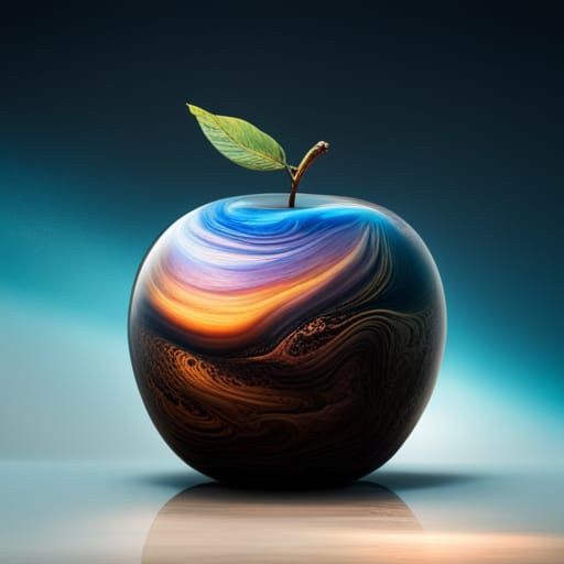 Metallic Apple Monument with Jupiter Colors