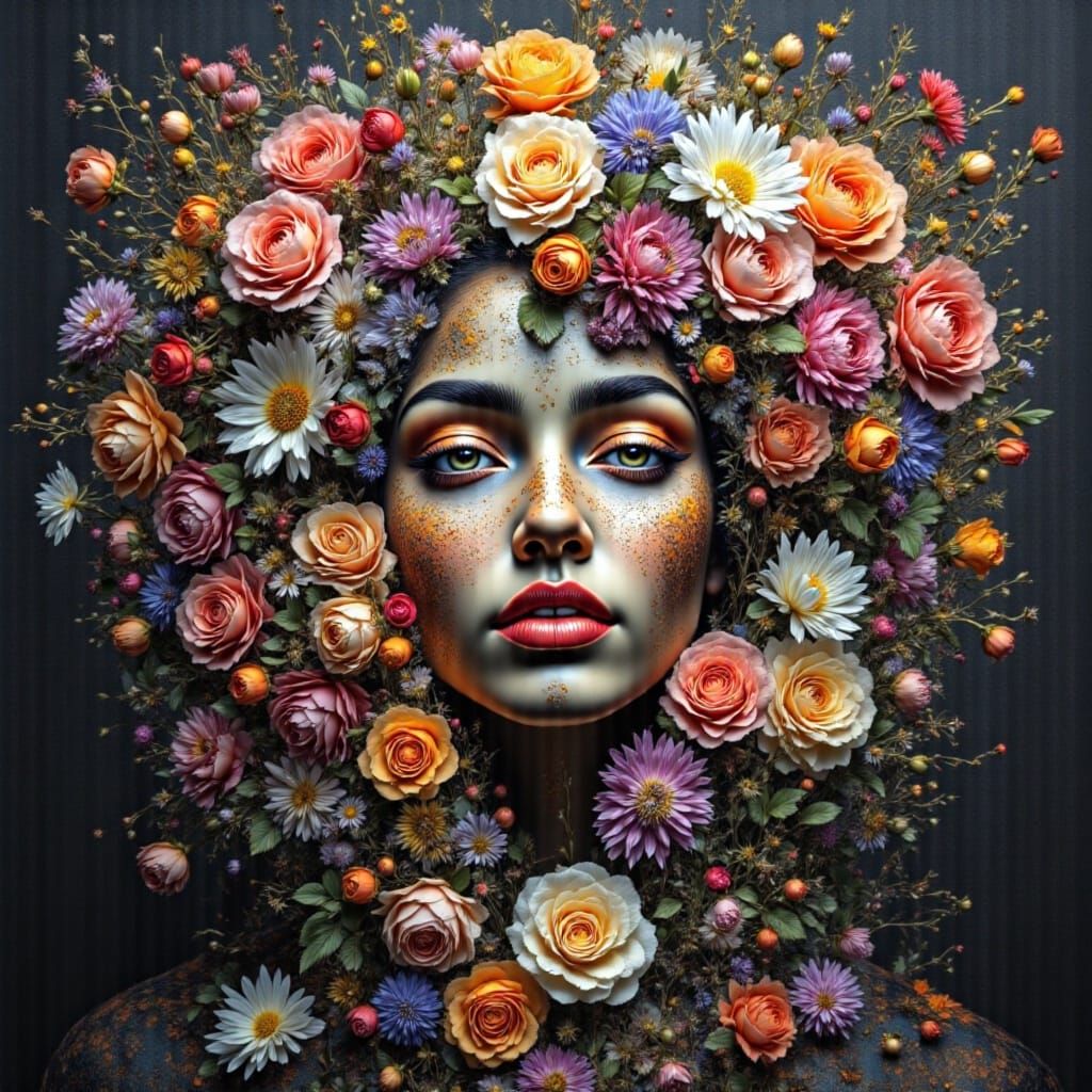 Baroque Floral Mindscape: A Creative Explosion