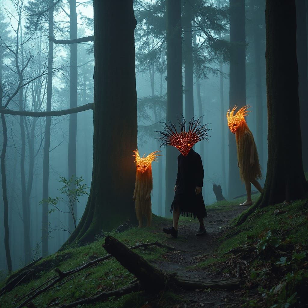 Interdimensional Beings Emerge From Misty Woods