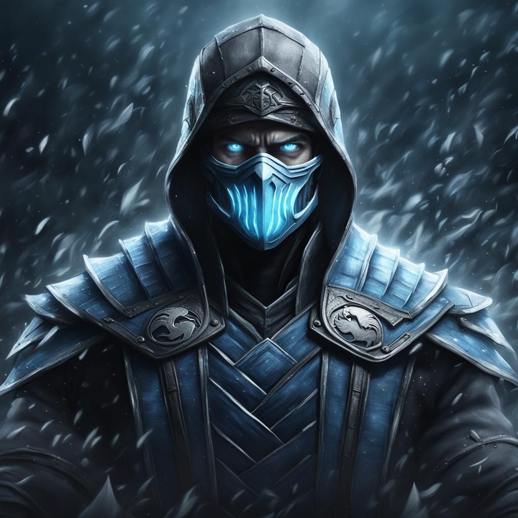 Sub-Zero Mortal Kombat in Comic Book Style