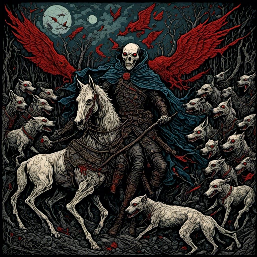 Headless Horseman and Hellhounds of Sleepy Hollow