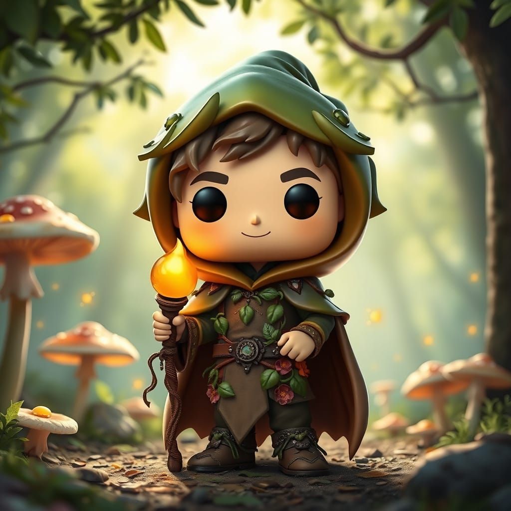 Forest Mage as Stylized Funko Pop Vinyl Toy