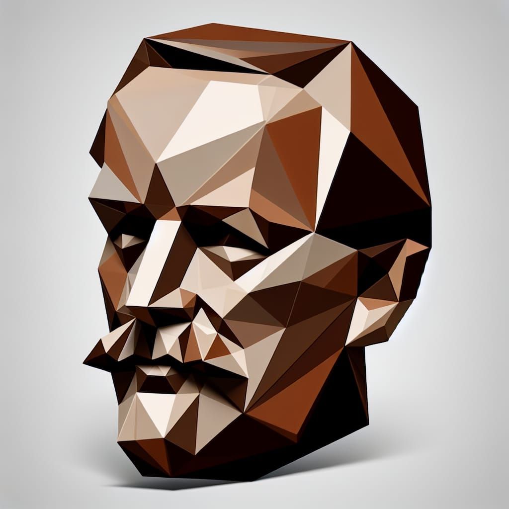 Abstract Prism Sculpture Evokes Charismatic Figure