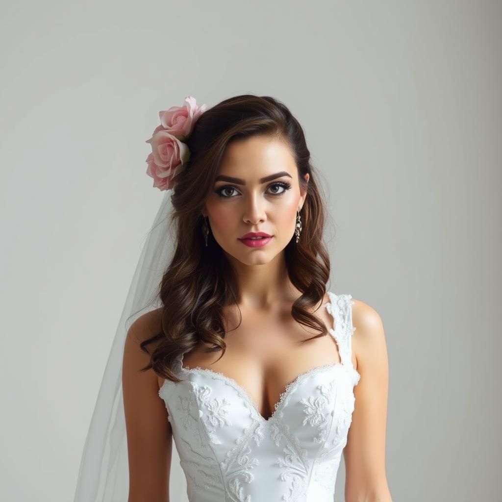 Woman in Latex Wedding Dress