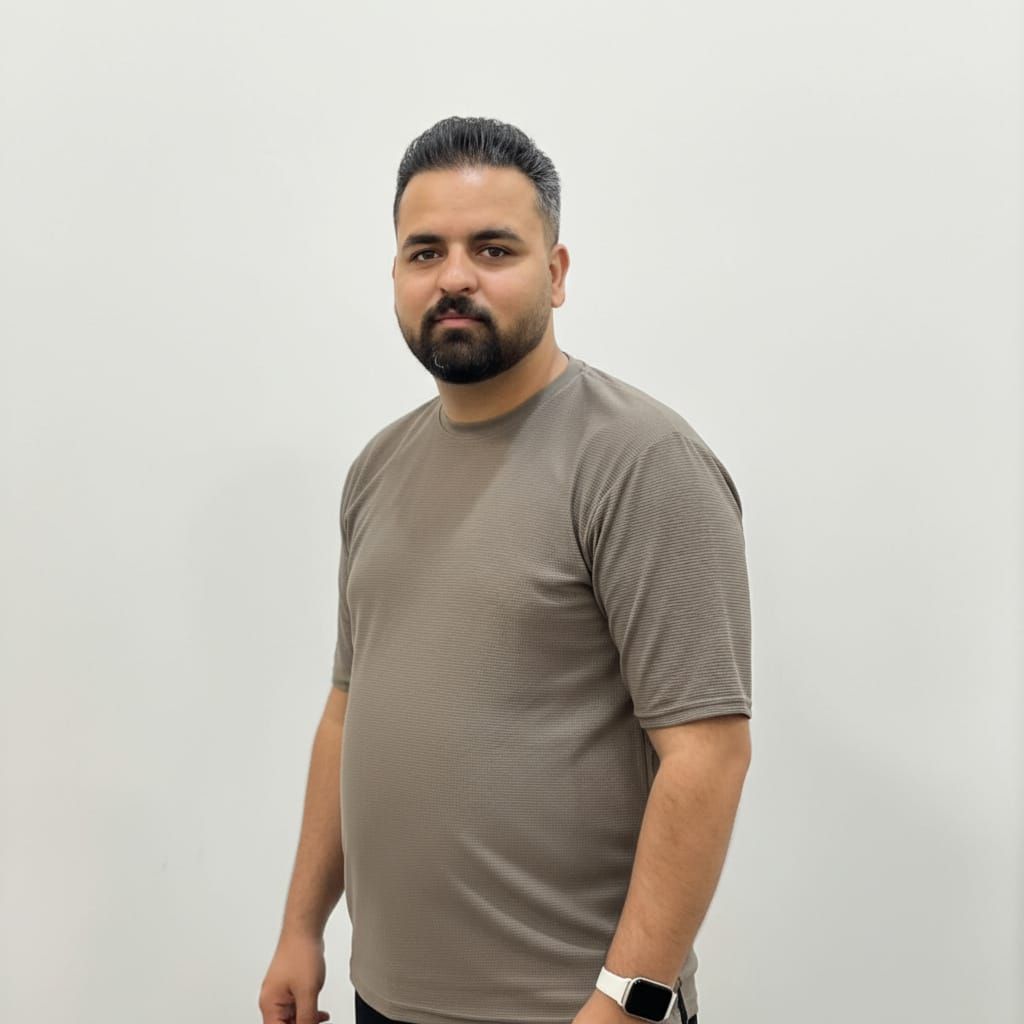 Woman in Elegant Dress on Simple White Background