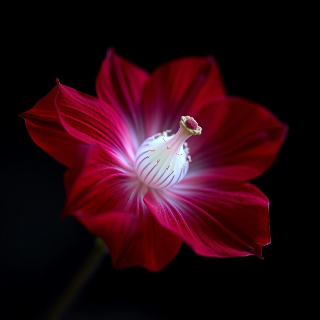Glowing Crimson Amaranth Flower Macro Shot