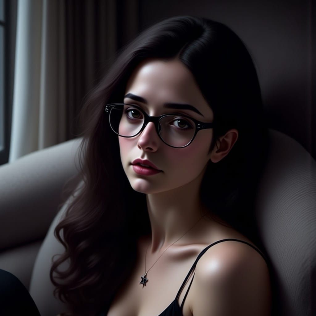 Beautiful Woman with Star of David in Hyperrealism